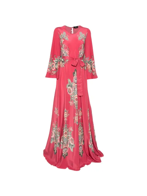 Etro Pre-Owned printed belted maxi dress