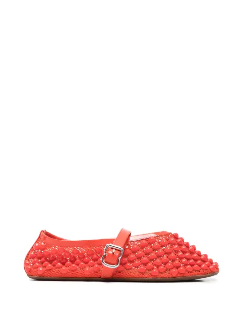 Alaïa Pre-Owned embellished buckle-fastening ballet flats