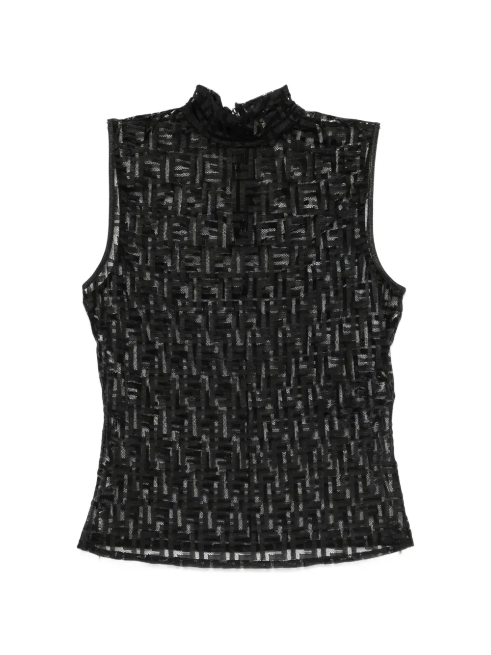 Fendi Pre-Owned Top con logo - Nero