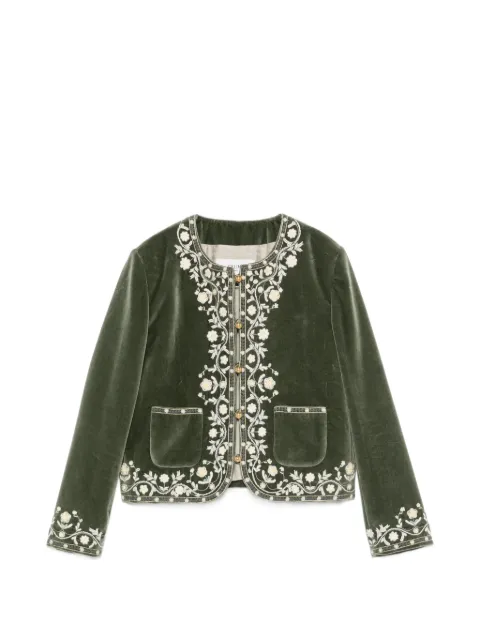 Celine Pre-Owned floral-embroidered jacket