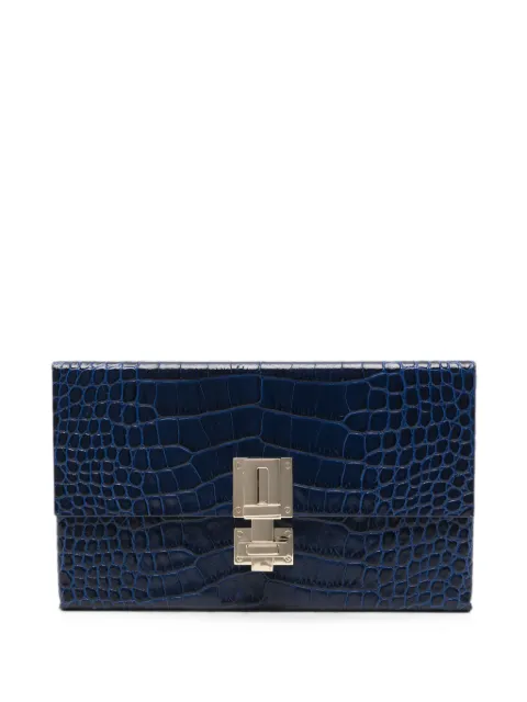 Tom Ford Pre-Owned crocodile-effect leather clutch bag