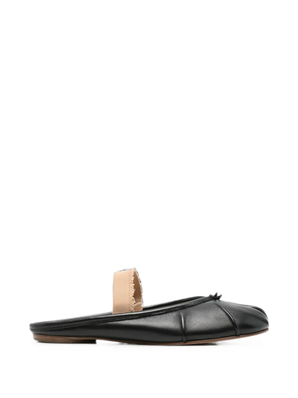 Pre-owned Maison Margiela Tabi Strap Mules In Black