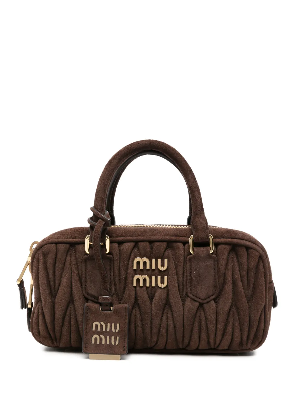 Miu Miu Pre-Owned Matelassé Arcadie Tote Bag - Braun