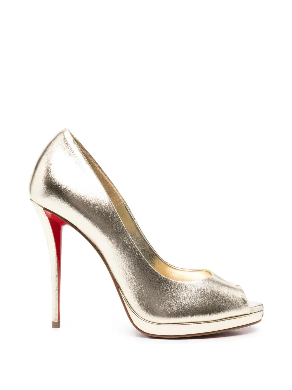 Christian Louboutin Pre-Owned Lady Z Peeptoe-Sandalen - Gold