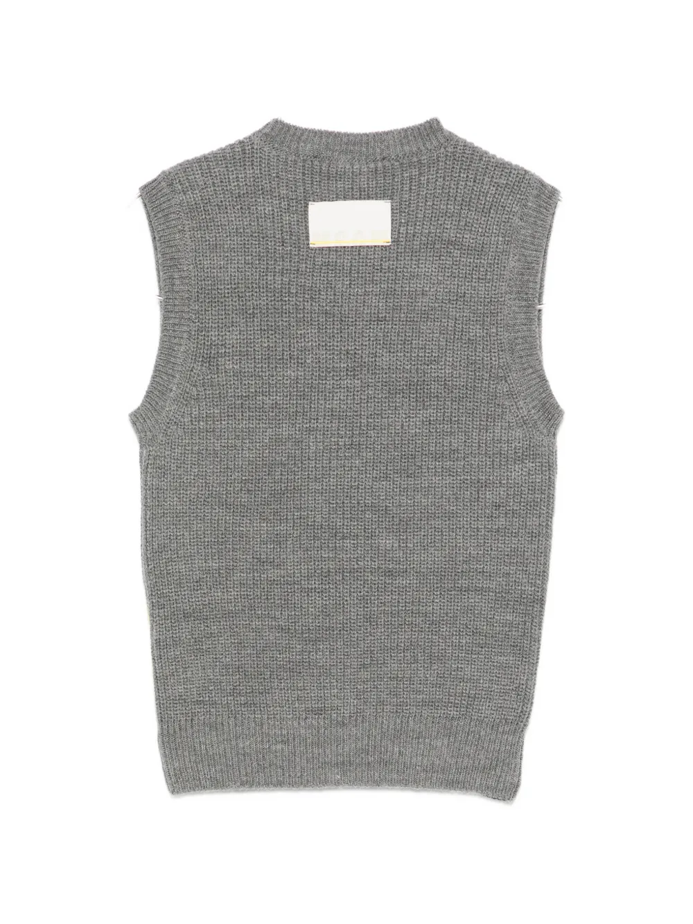 MSGM Kids Gestreepte bodywarmer met geborduurd logo Grijs