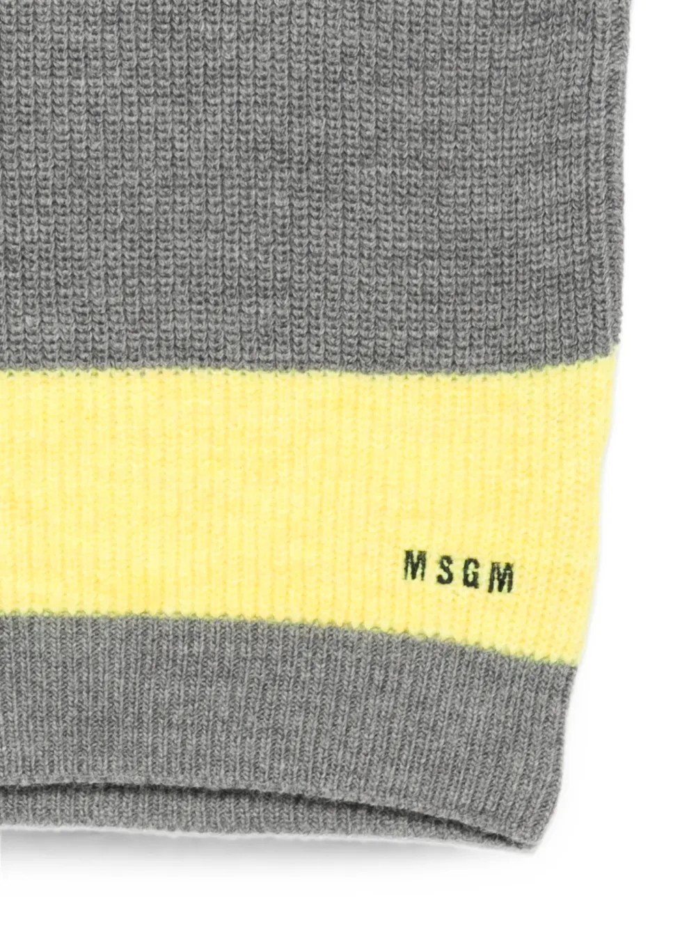 MSGM Kids Gestreepte bodywarmer met geborduurd logo Grijs