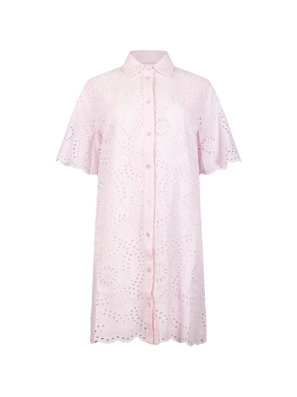 MC2 Saint Barth broderie-anglaise scalloped-edge dress