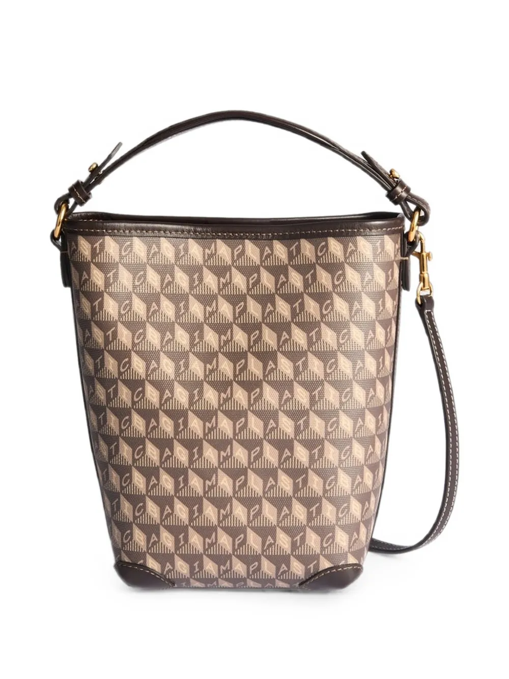 Anya Hindmarch mini I Am a Plastic Bag bucket bag - Braun