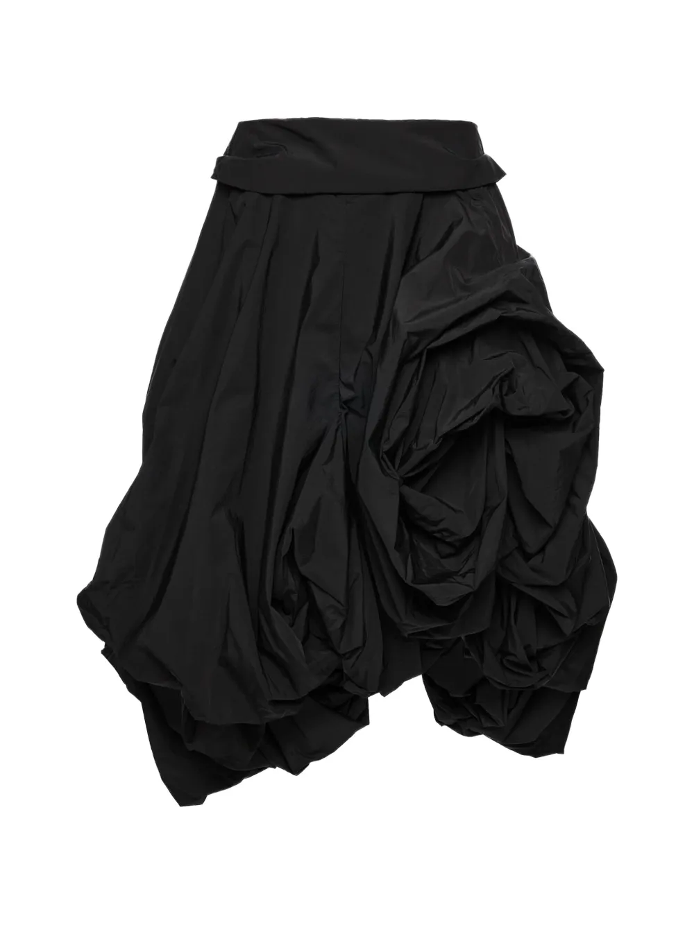 Magda Butrym draped floral-detail midi skirt - Schwarz