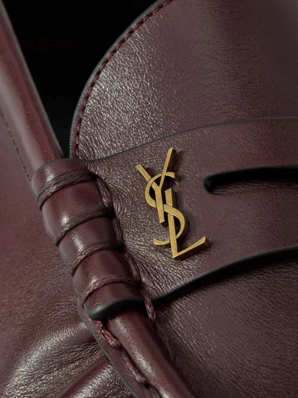 Saint Laurent Le Loafers soepel van glad leer Rood