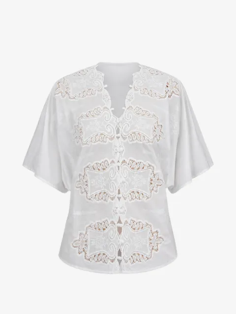 CISSA Femme embroidered-lace blouse