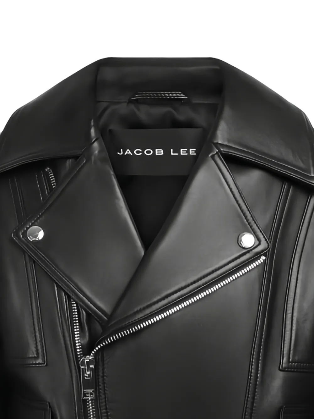 Jacob Lee Leren bikerjack Zwart