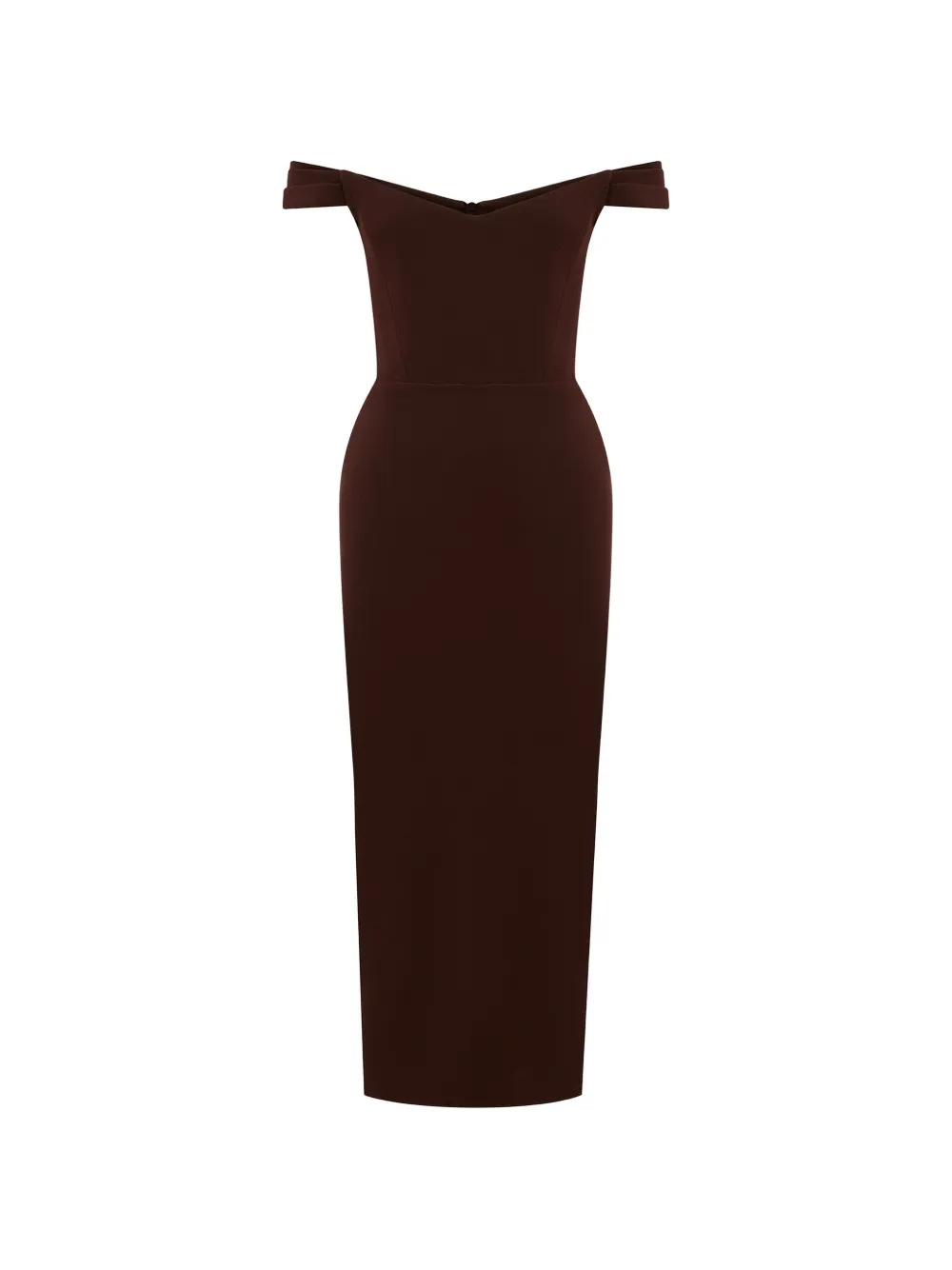 Alex Perry off-shoulder midi dress - Braun