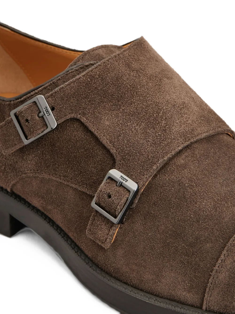 Tod's monkstraps in suede Bruin