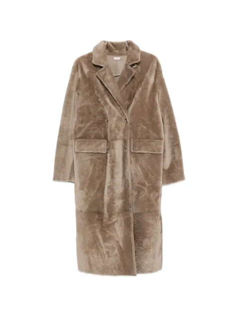 Utzon double-breasted reversible shearling coat