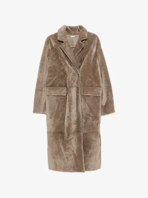 Utzon double-breasted reversible shearling coat