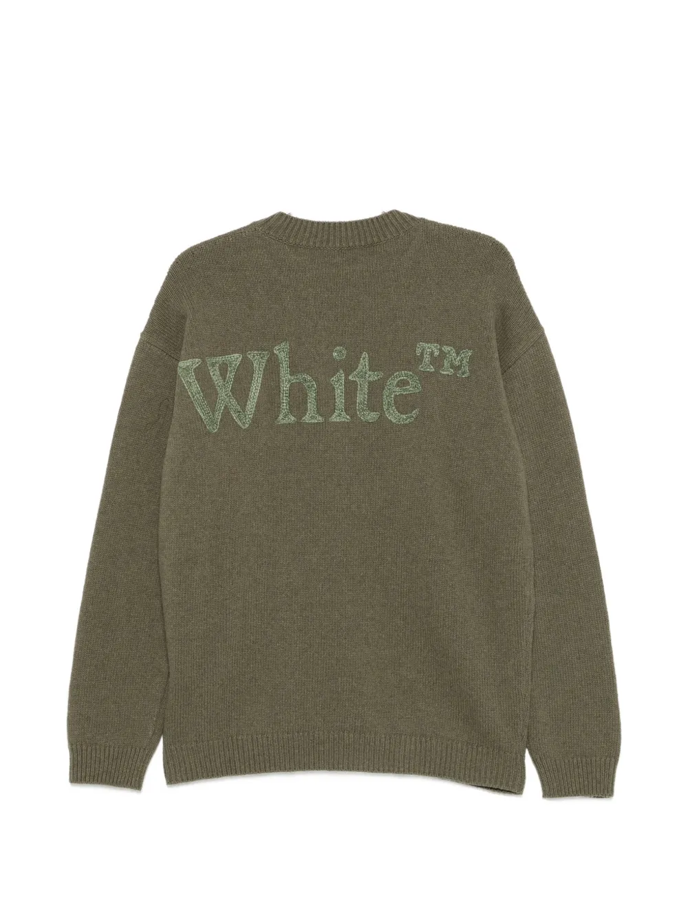 Off-White Bookish gebreide trui met ronde hals Groen