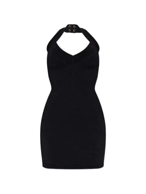 Balmain jacquard halterneck mini dress