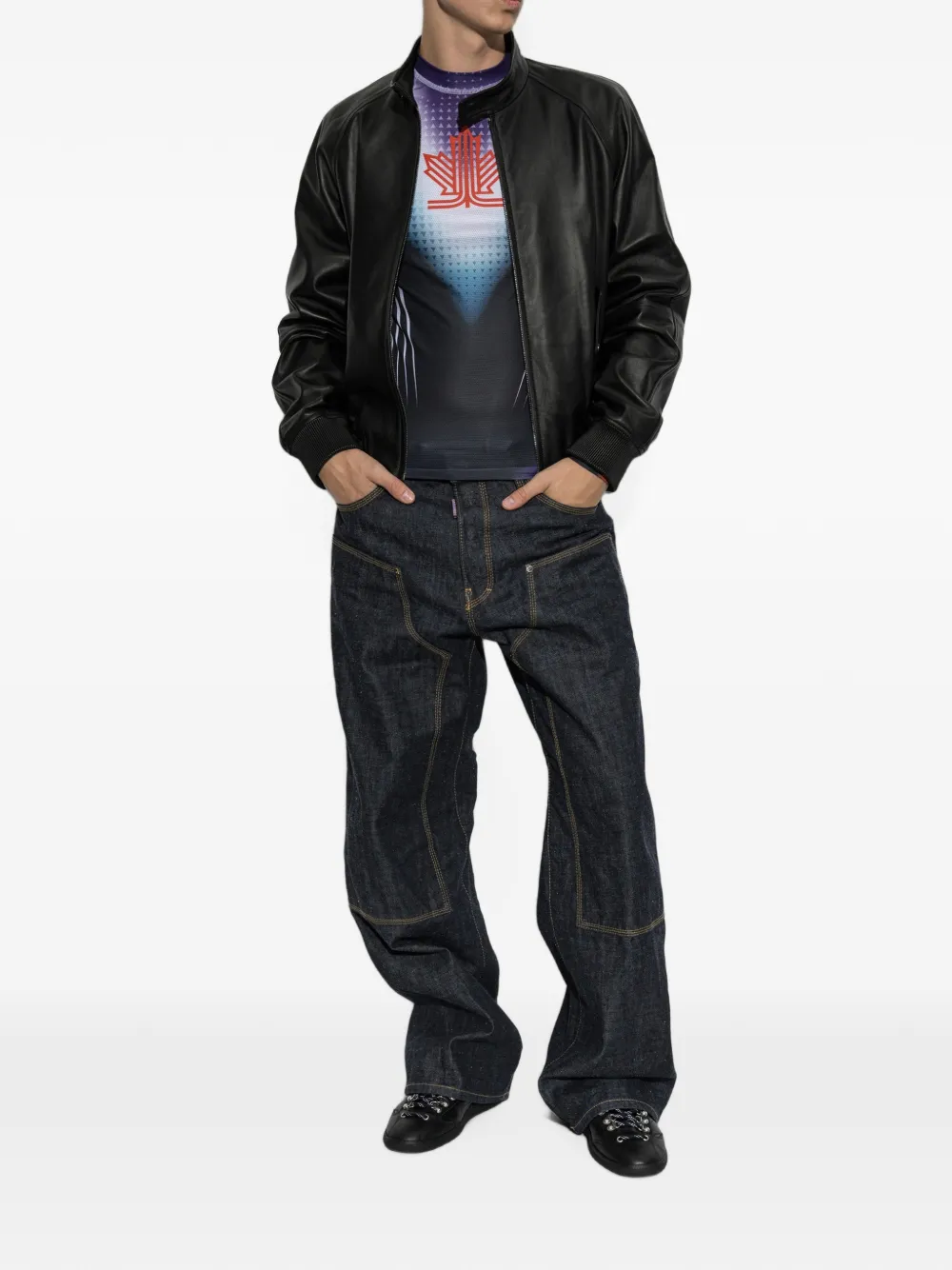 DSQUARED2 T-shirt met print Zwart