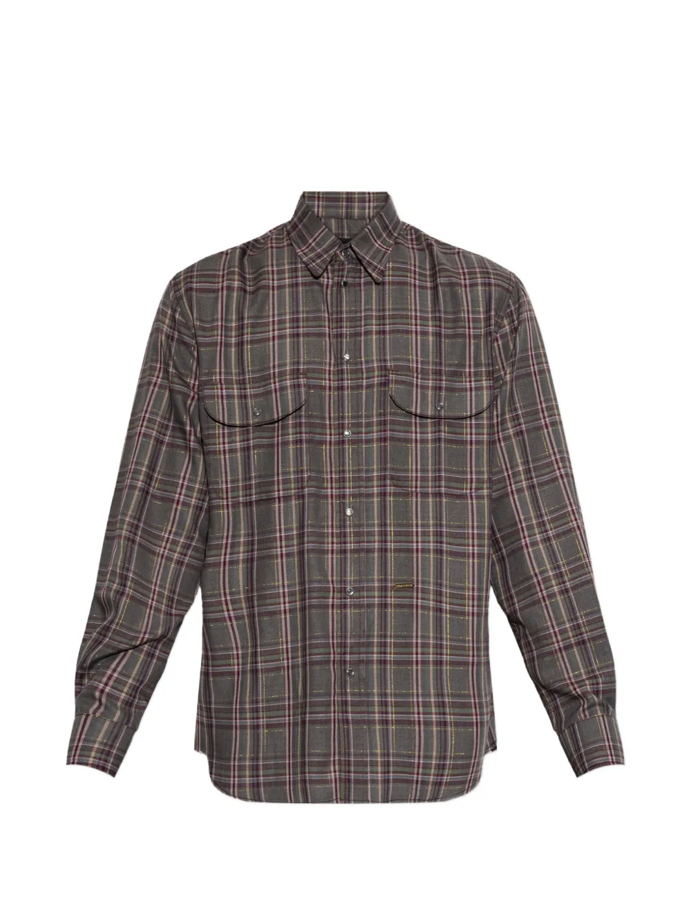 DSQUARED2 check-pattern flap-pocket shirt - Grigio