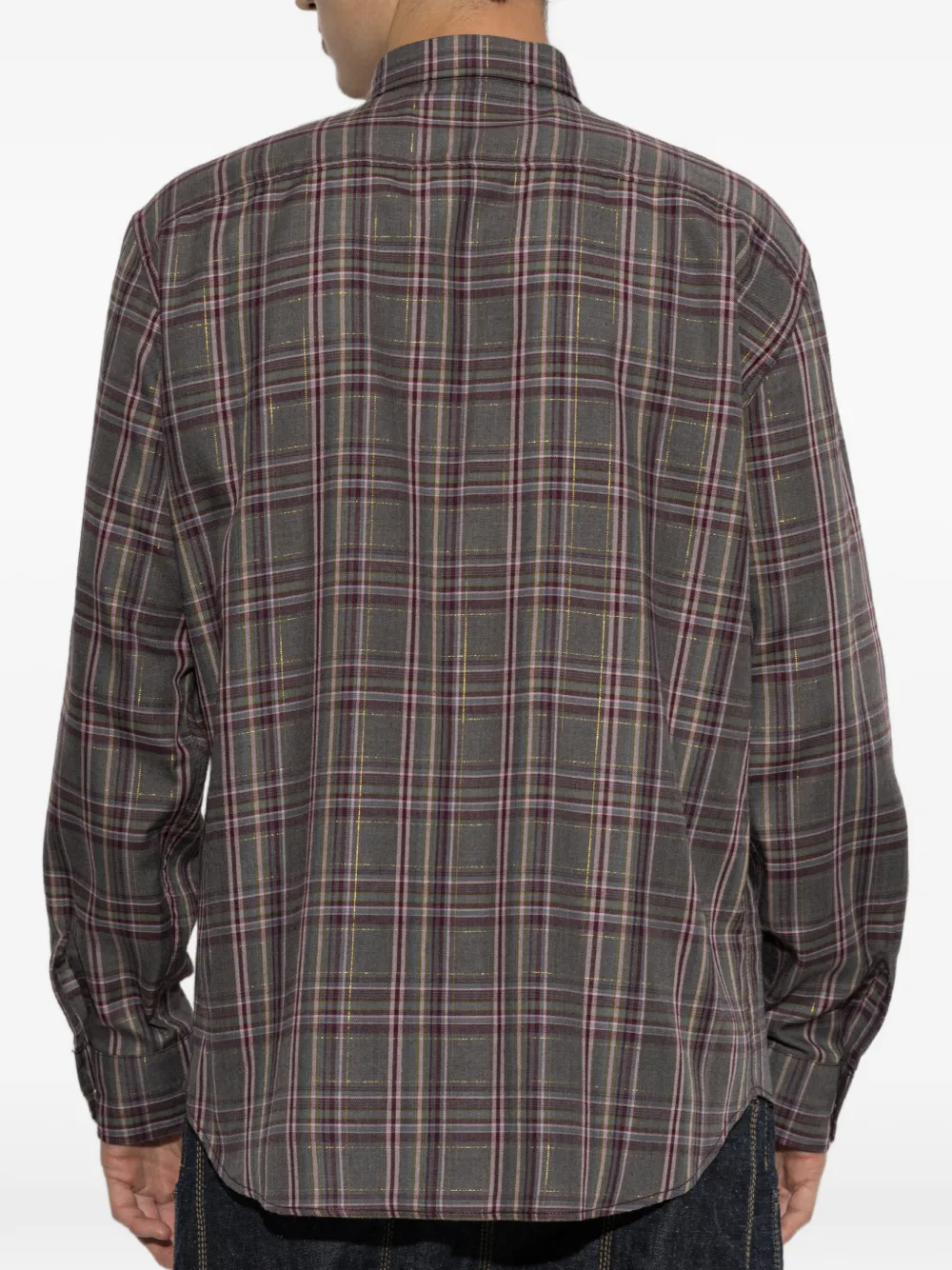 DSQUARED2 Geruite overhemd met klepzak Grijs