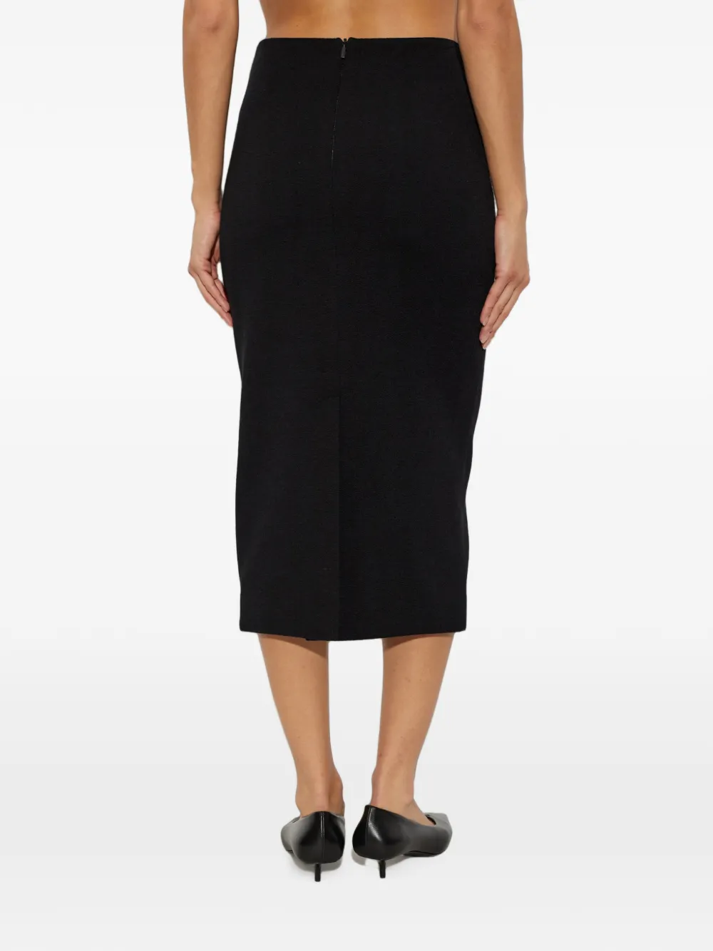 Max Mara Lesena kokerrok Zwart
