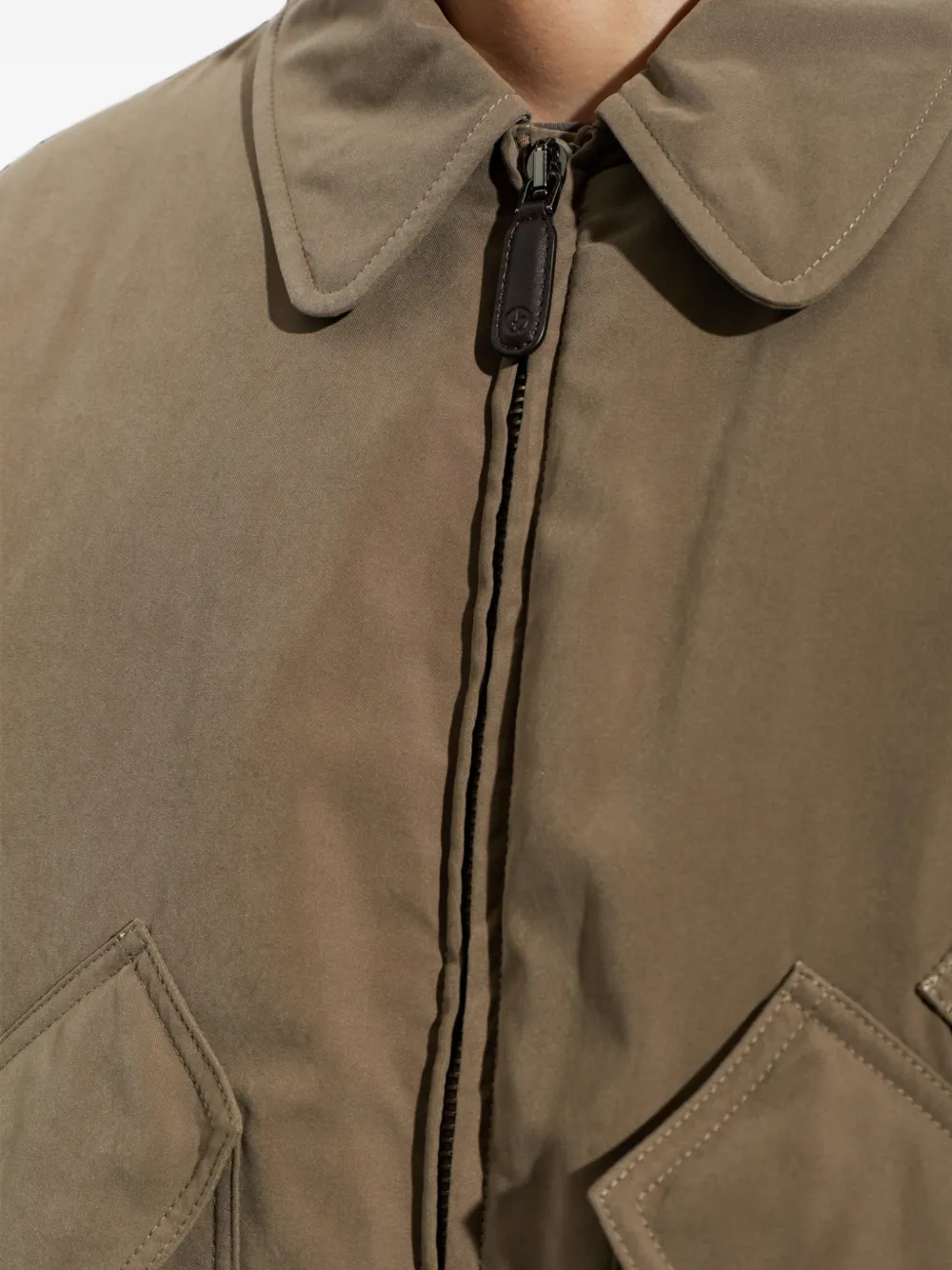 Giorgio Armani insulated collared bomber jacket Bruin