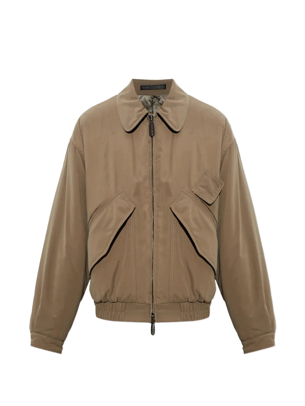 Giorgio Armani insulated collared bomber jacket - Braun