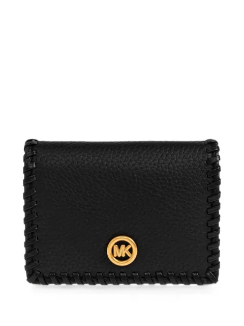 Michael Michael Kors porte-cartes à plaque logo et coutures apparentes
