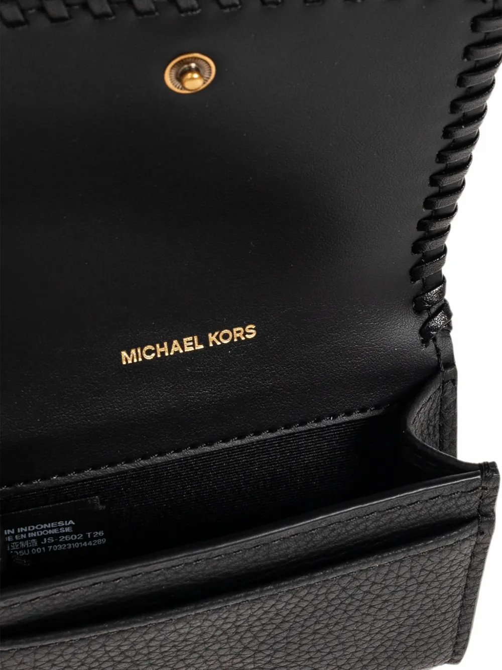 Michael Kors Pasjeshouder met logoplakkaat en stiksels Zwart