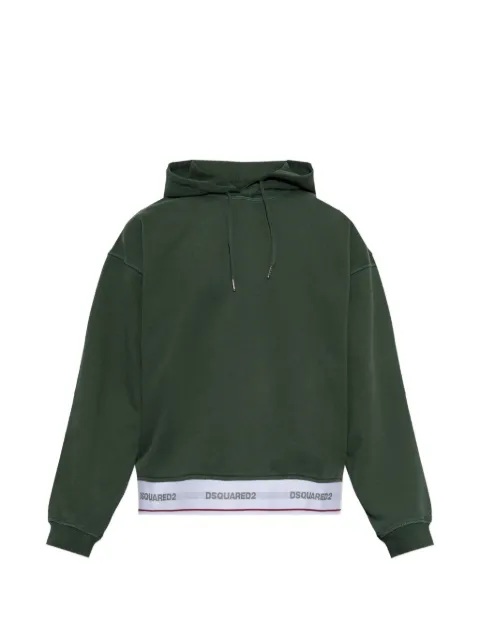 DSQUARED2 logo-tape drawstring hoodie