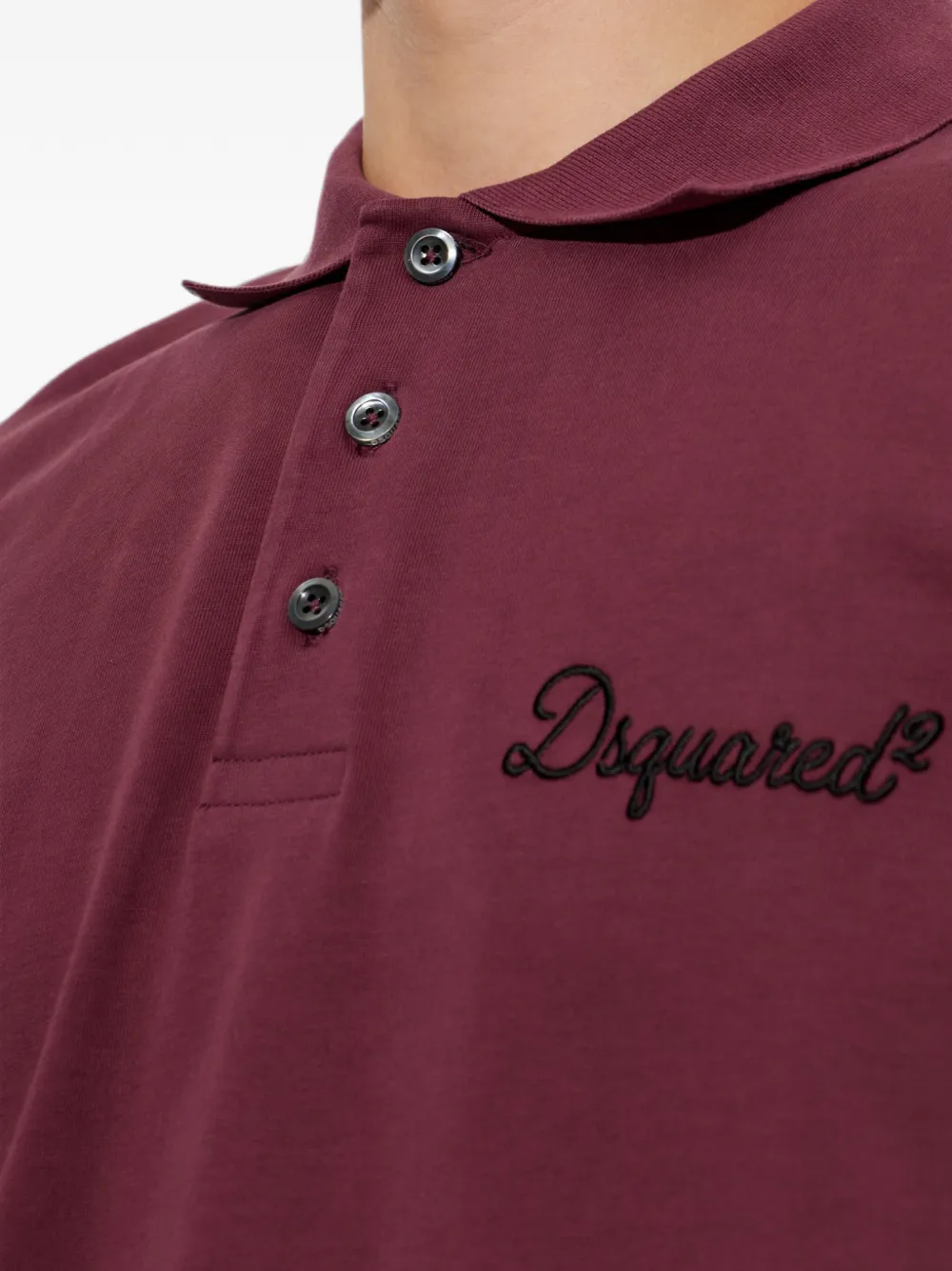 DSQUARED2 Poloshirt met geborduurd logo Rood