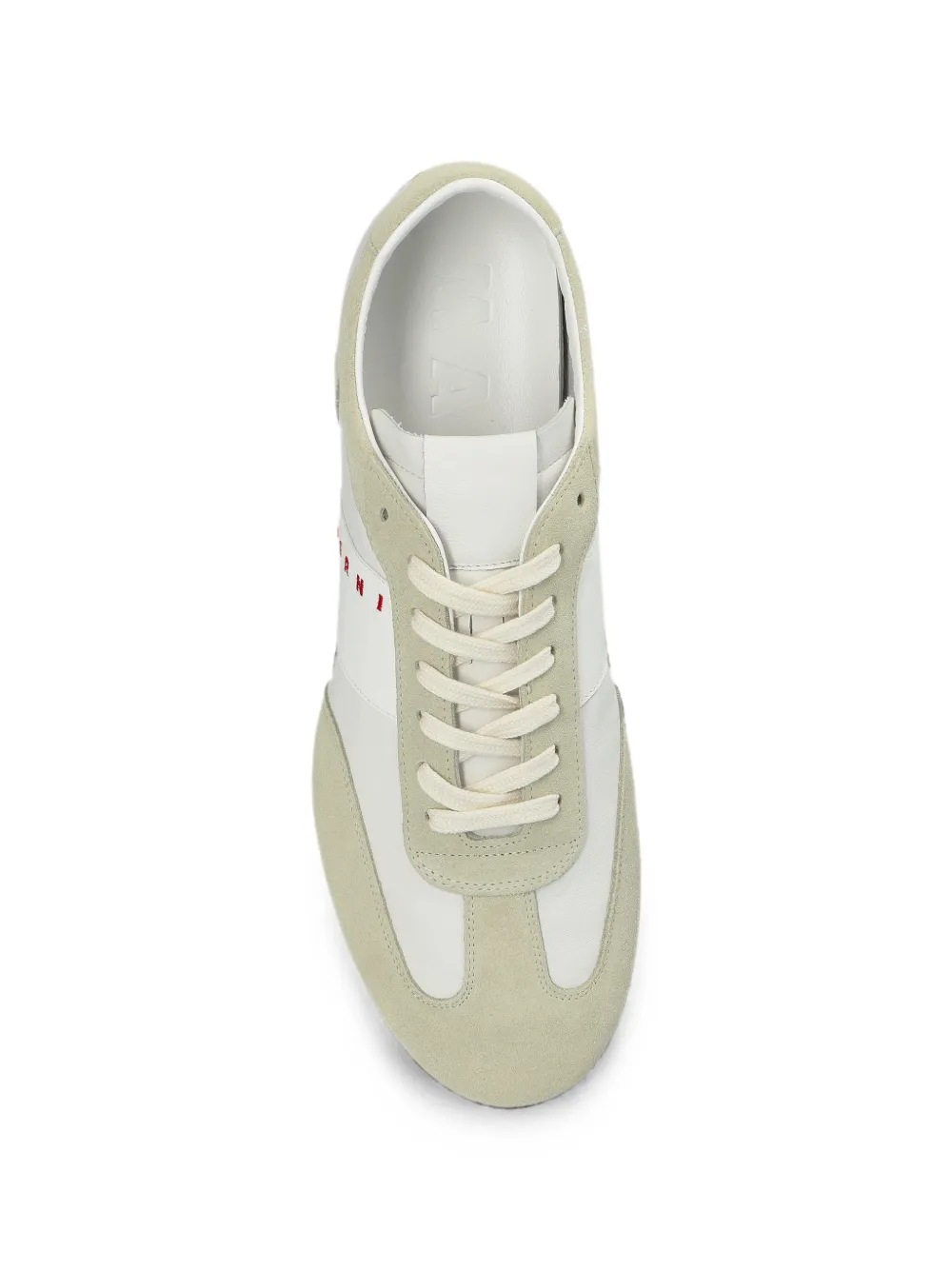 Marni logo-print panelled sneakers Wit