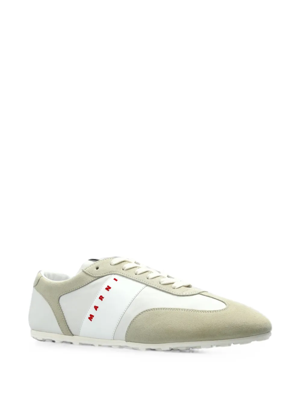 Marni logo-print panelled sneakers Wit
