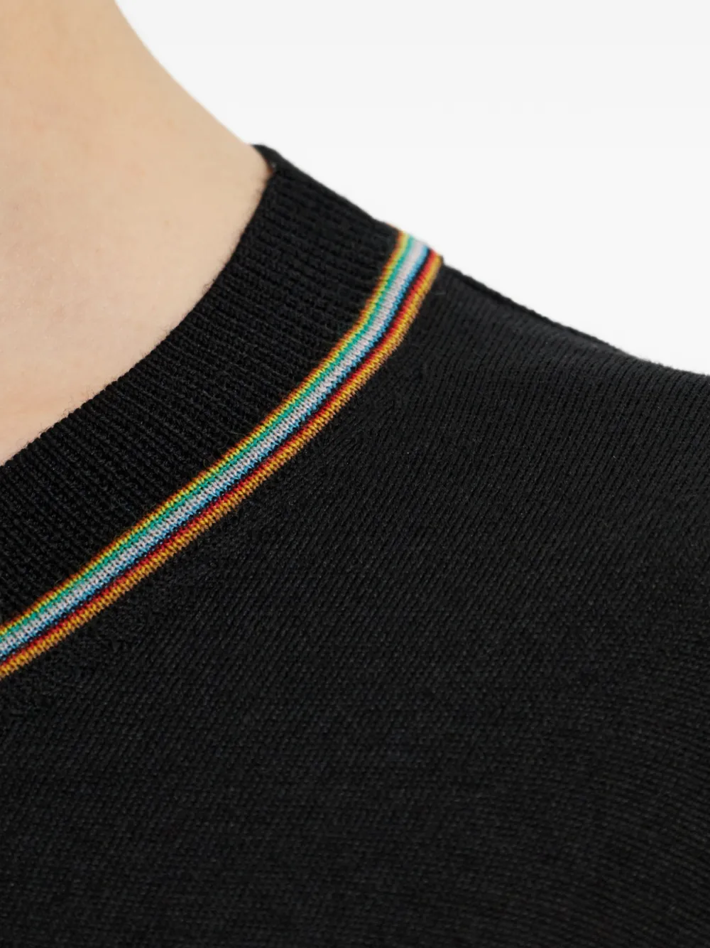 Paul Smith Gestreepte trui met ronde hals Zwart