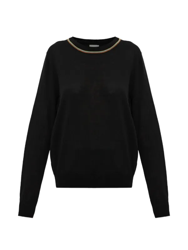 Paul Smith Artist Stripe Crew-neck Sweater in Black