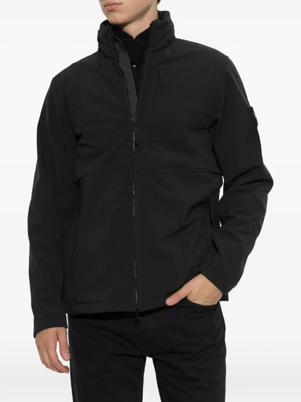 Stone Island Jack met capuchon Zwart