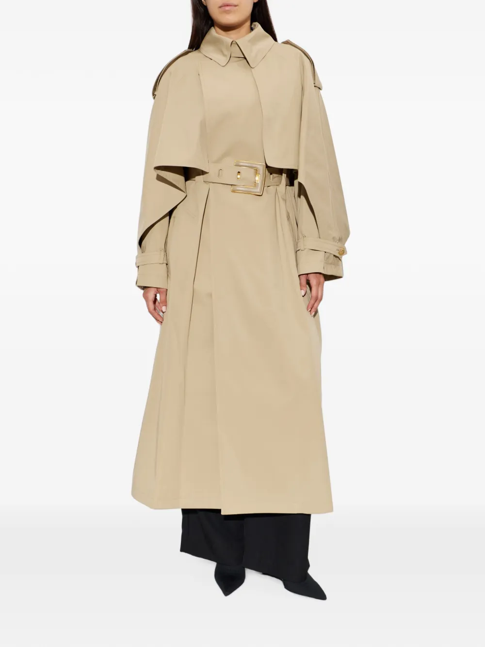 Balmain Trenchcoat met riem Beige