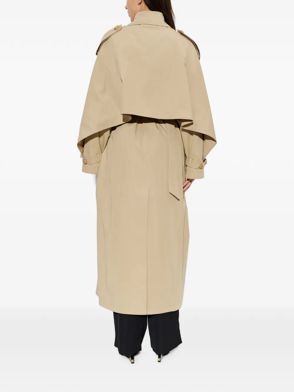 Balmain Trenchcoat met riem Beige