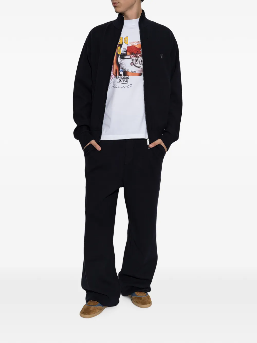 DSQUARED2 Trainingsbroek met logoplakkaat Blauw