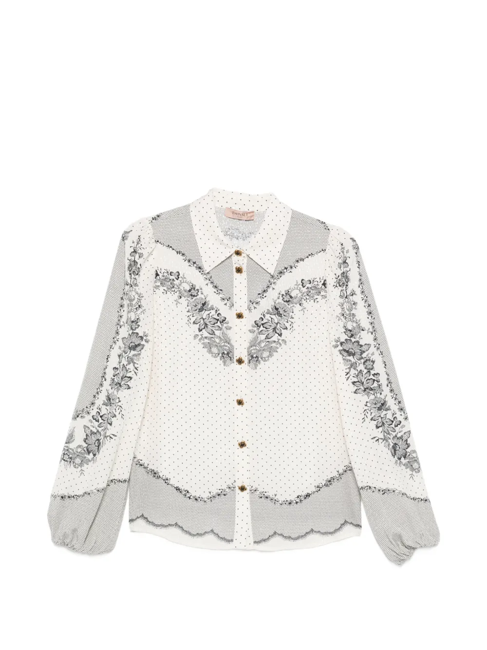 TWINSET Blusa a fiori - Toni neutri