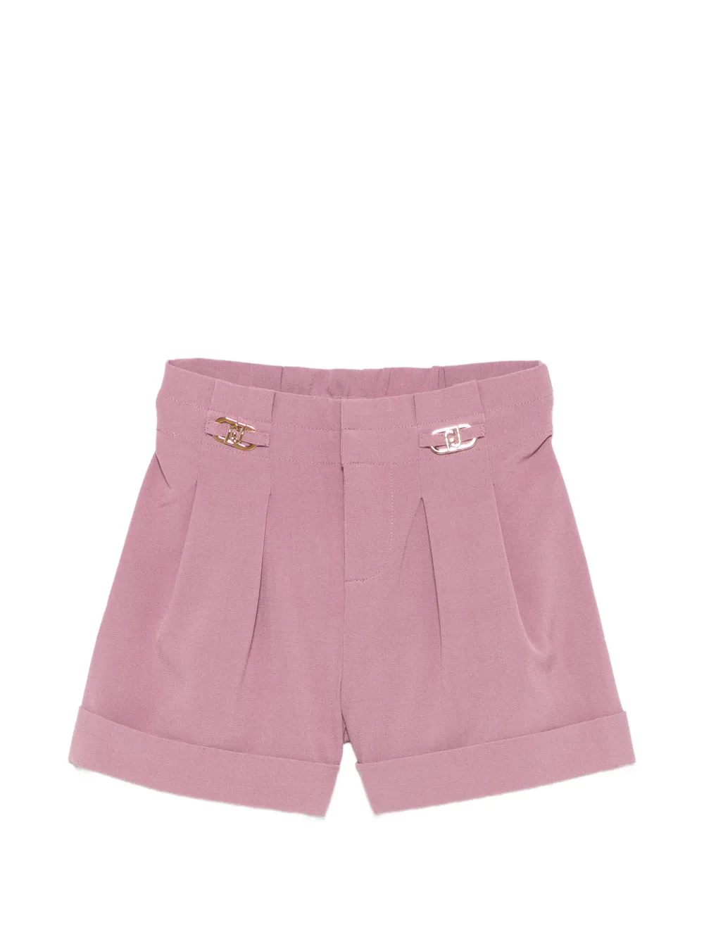 Liu Jo Kids logo-plaque shorts - Rosa