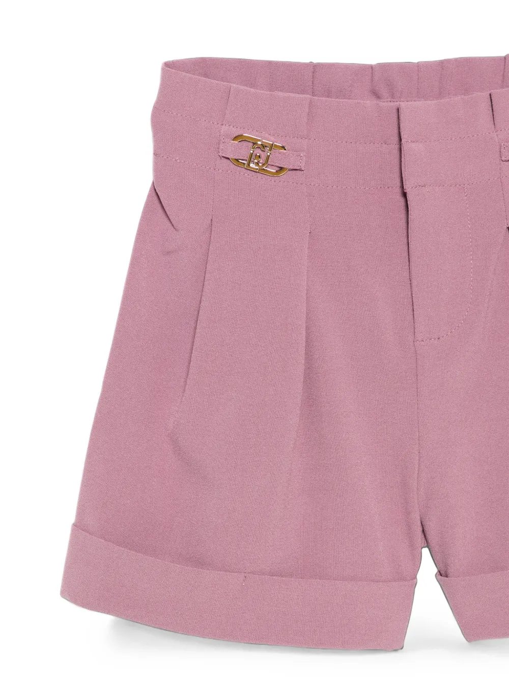 Liu Jo Kids Shorts met logoplakkaat Roze
