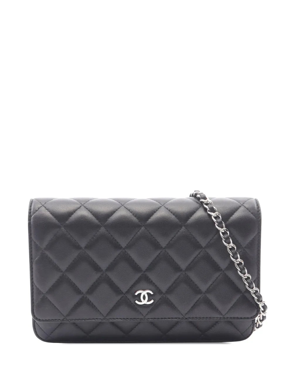 CHANEL Pre-Owned 2021-2026 CC Quilted Lambskin Wallet On Chain crossbody bag - Nero