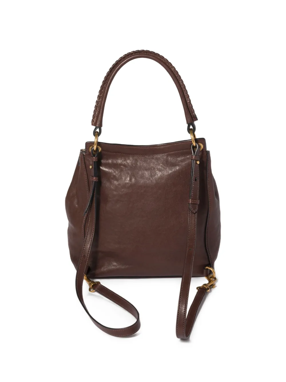 Miu Miu Rendez-vous Nappa-leather Backpack In Brown