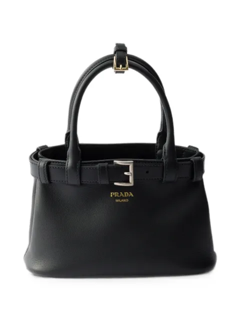 Prada buckle small leather bag with belt
