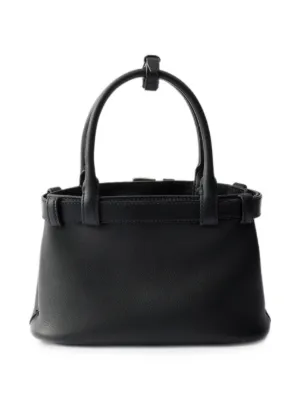 Prada パニエ サフィアーノレザー ハンドバッグ ミニ | ブラック