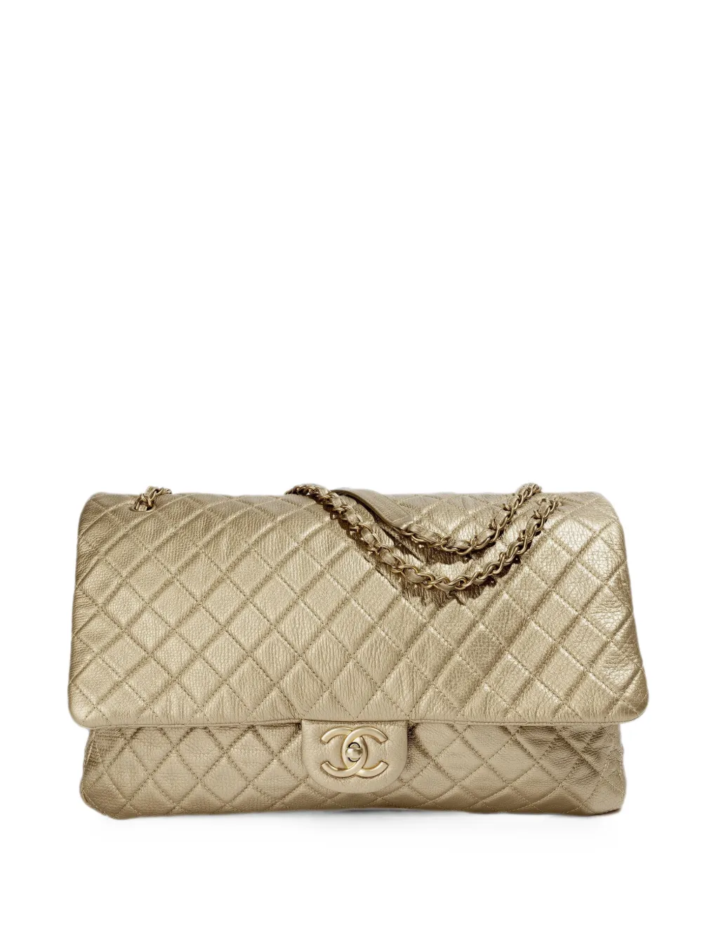 CHANEL Pre-Owned XXL Airline Travel quilted shoulder bag - Oro