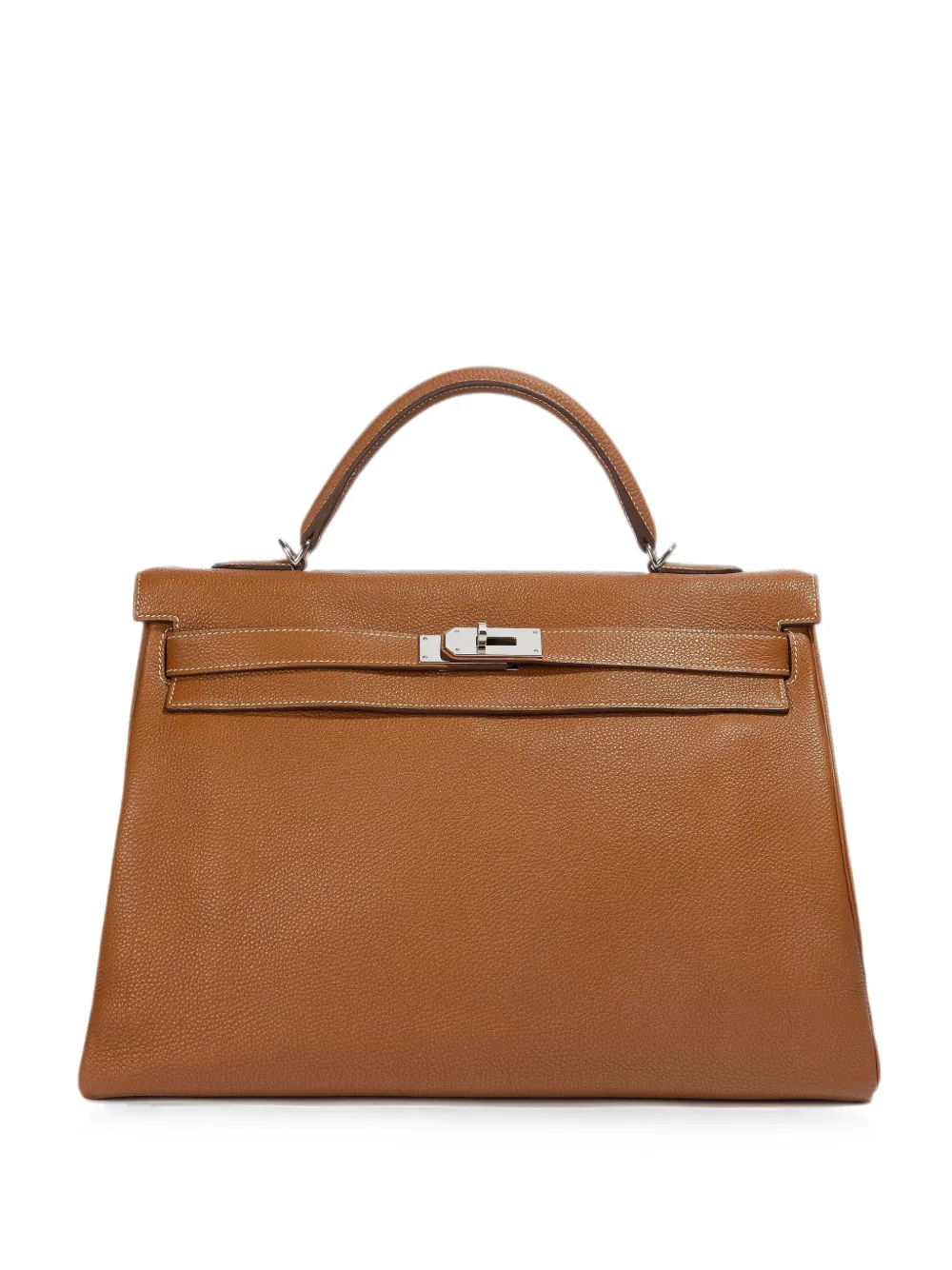 Hermès Pre-Owned 40 Kelly leather tote bag - Braun