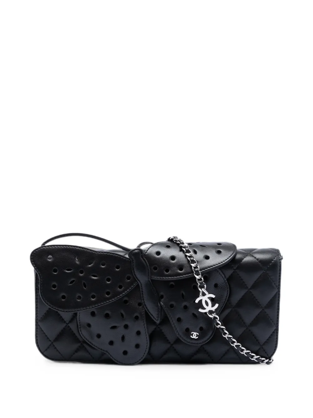 CHANEL Pre-Owned Butterfly quilted clutch bag - Nero